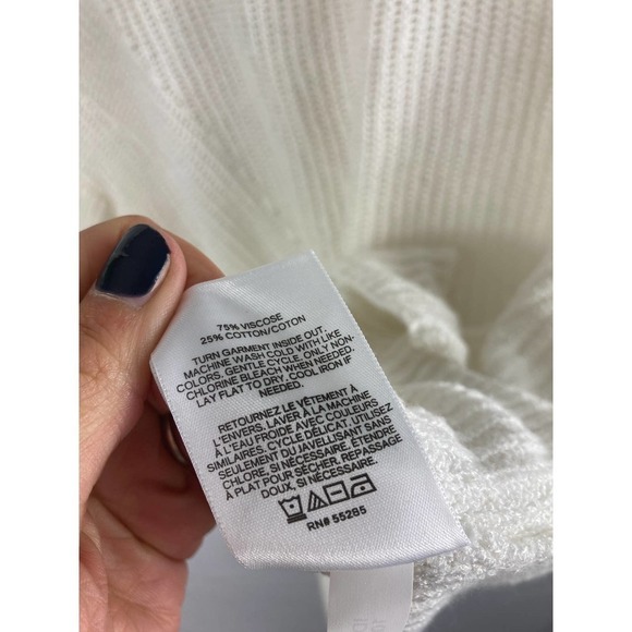 Express ribbed knit open back sweater S - Picture 5 of 6